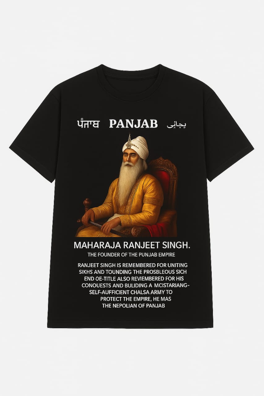 ROYAL HERITAGE T-TSHIRT-MAHARAJA RANJIT SINGH (ACID WASH)