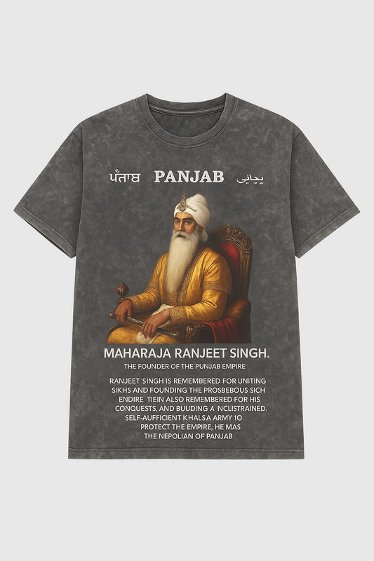 ROYAL HERITAGE T-TSHIRT-MAHARAJA RANJIT SINGH (ACID WASH)