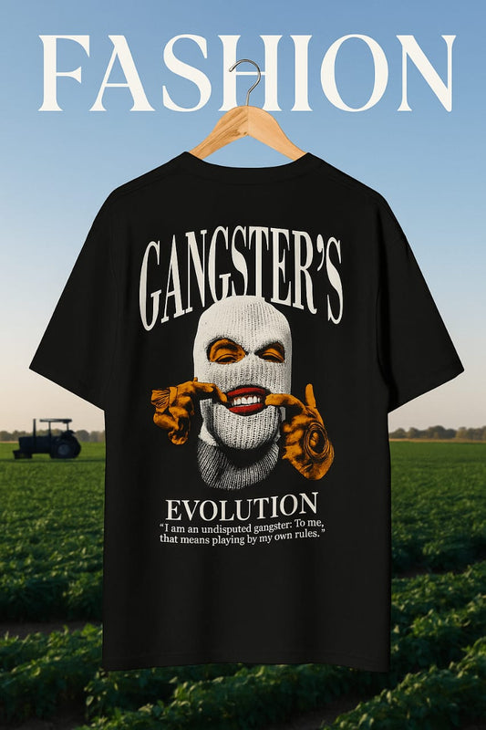 Gangster’s Evolution Oversized Graphic T-Shirt – Bold Streetwear Style