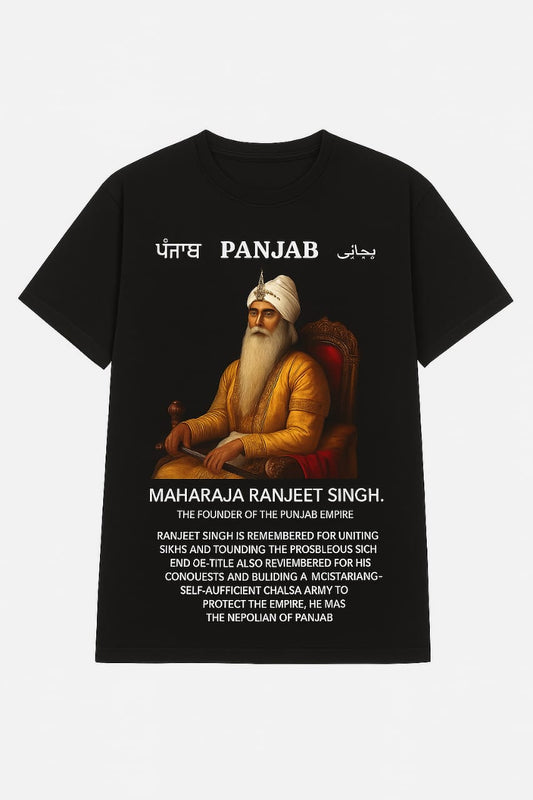 ROYAL HERITAGE T-TSHIRT-MAHARAJA RANJIT SINGH (ACID WASH)